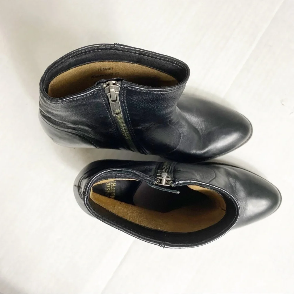 Johnston & Murphy Ankle Heel Bootie Leather Boots - Picture 11 of 13